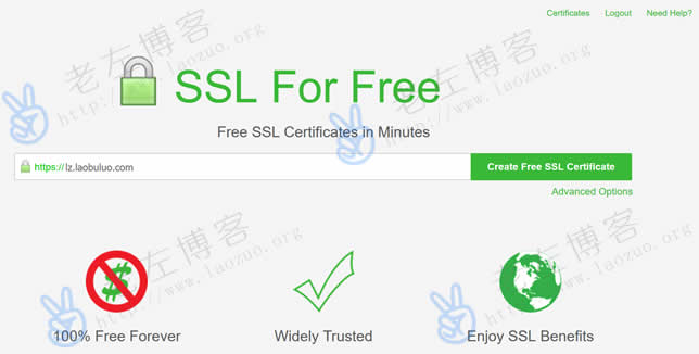 简单申请一个临时SSL证书